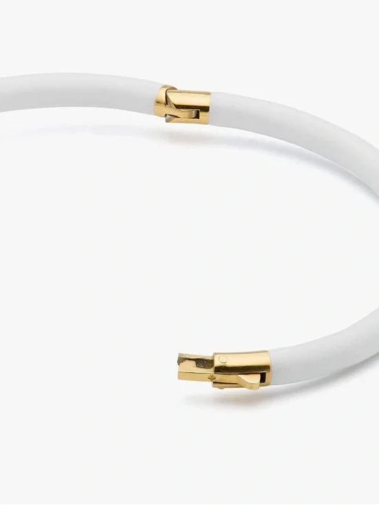 kate spade White and Gold Pave Knot Bangle - Picture 5 of 6